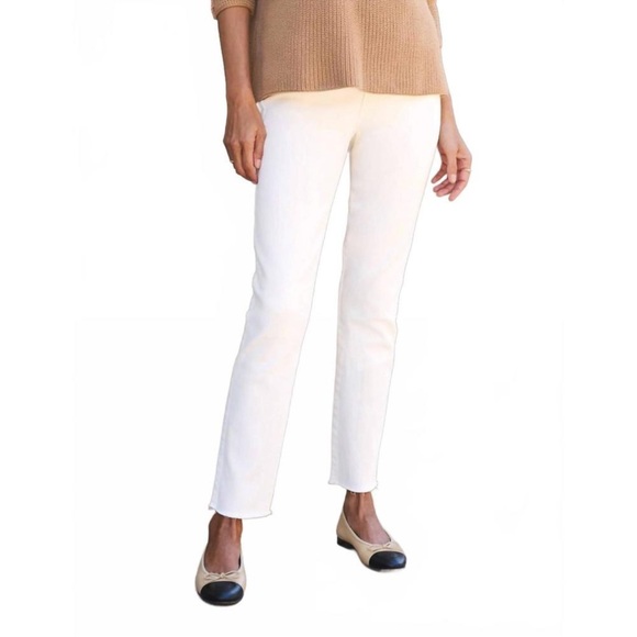 FRANK & EILEEN derry illusion pull-on jean in antique white - Picture 1 of 11